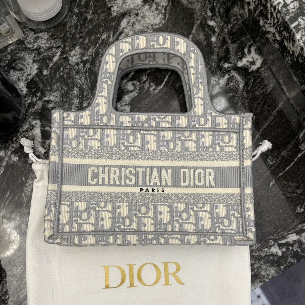 Dior mini book tote
